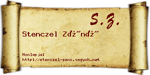 Stenczel Zénó névjegykártya